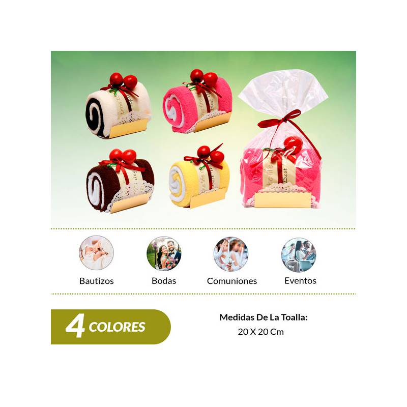 Dulce tronco de pastel toalla