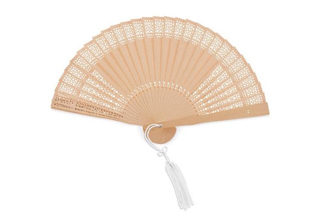 Abanico de madera sándalo (Pedido mínimo 10 unidades)