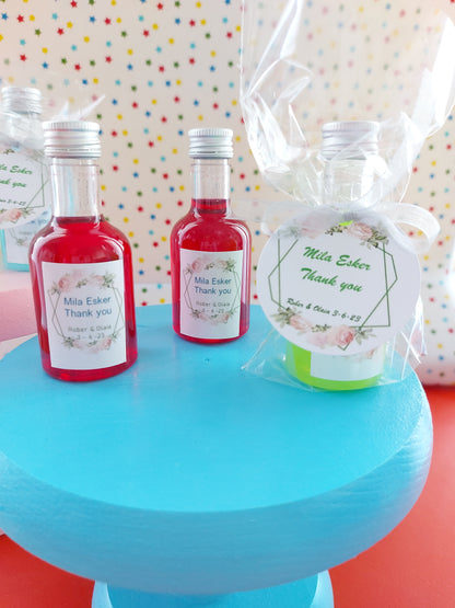 Mini licores de sabores sin alcohol - eventos