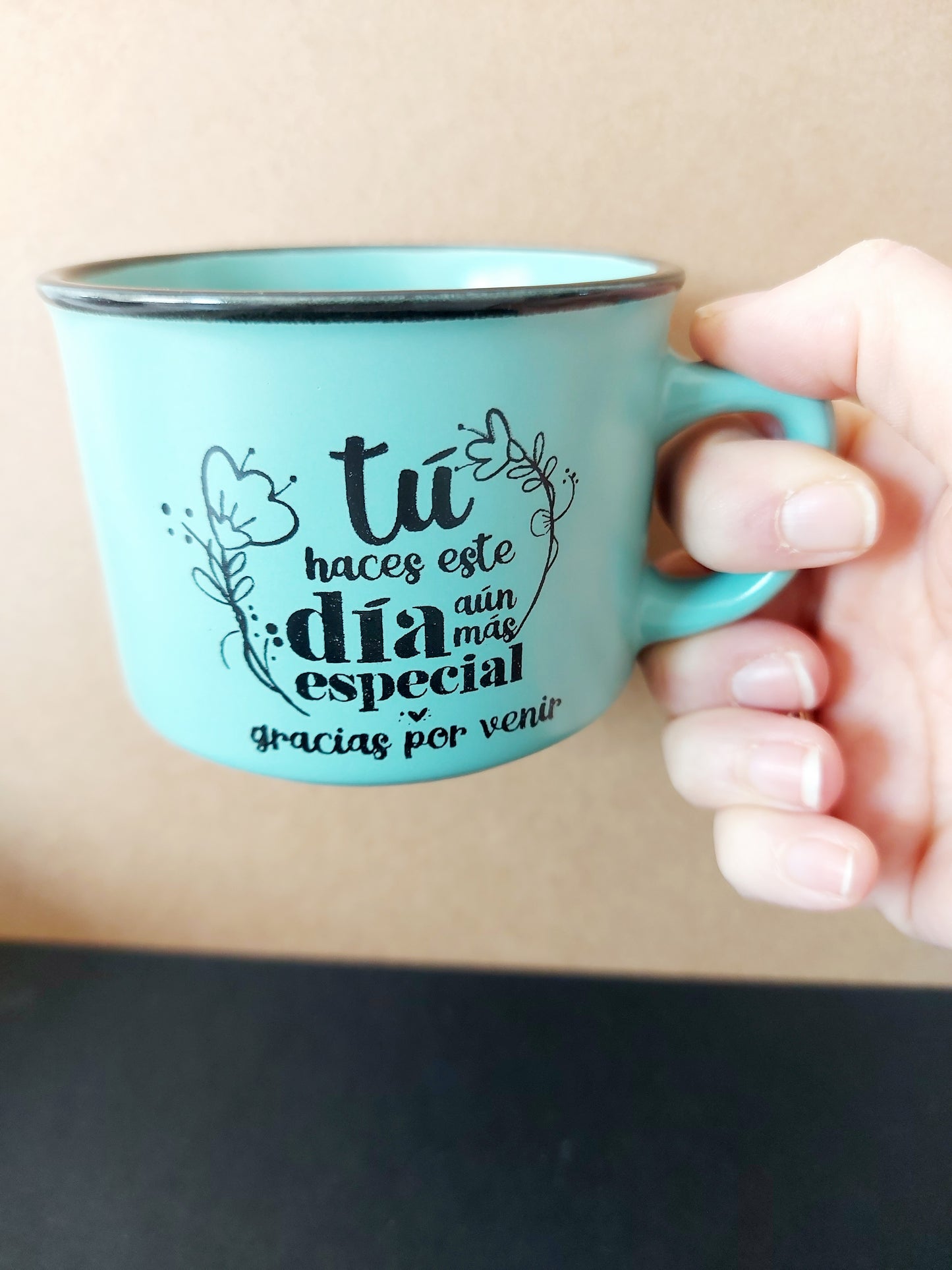 Taza "Gracias por venir"