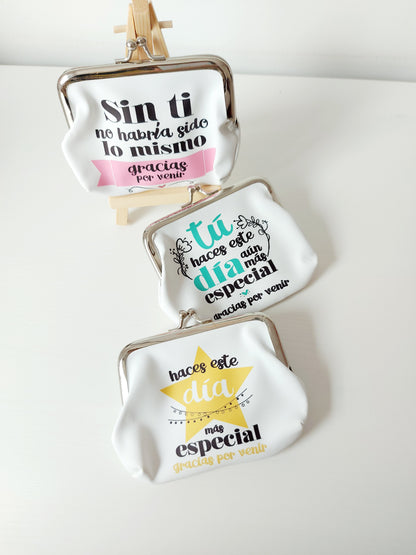 Monedero "Gracias por venir"