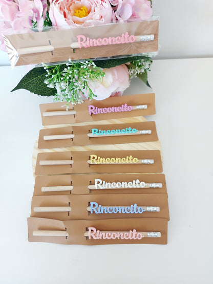 Lápiz con nombre en relieve (5 Unidades)