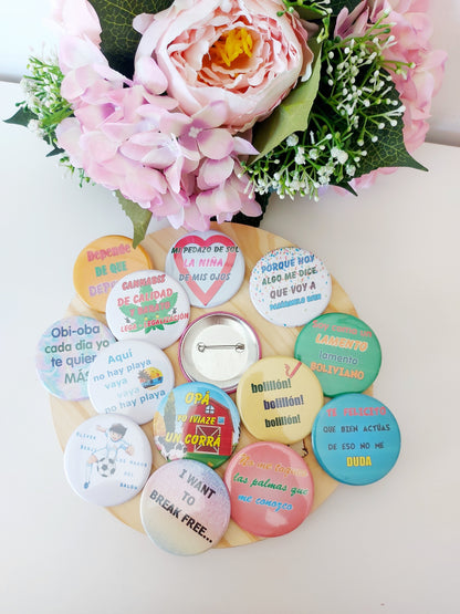 Pack chapas canciones (50 unidades)