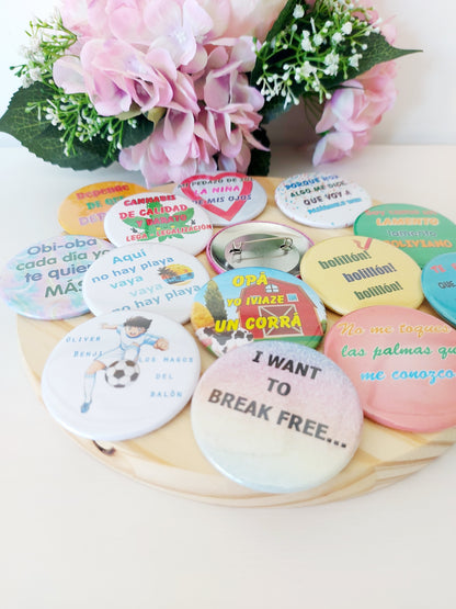 Pack chapas canciones (50 unidades)