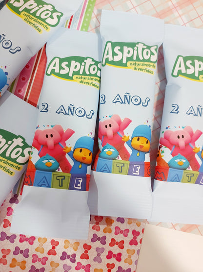 Aspitos personalizados (6 Unidades)