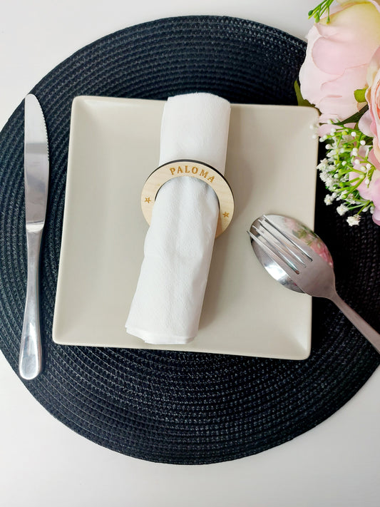 Marcasitios de Madera Chapada Natural para Eventos Encantadores