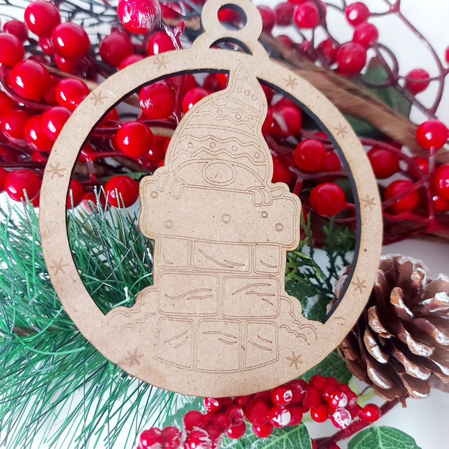 Bola Navidad Elfo chimenea