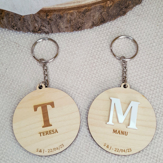 LLAVERO INICIAL Y NOMBRE