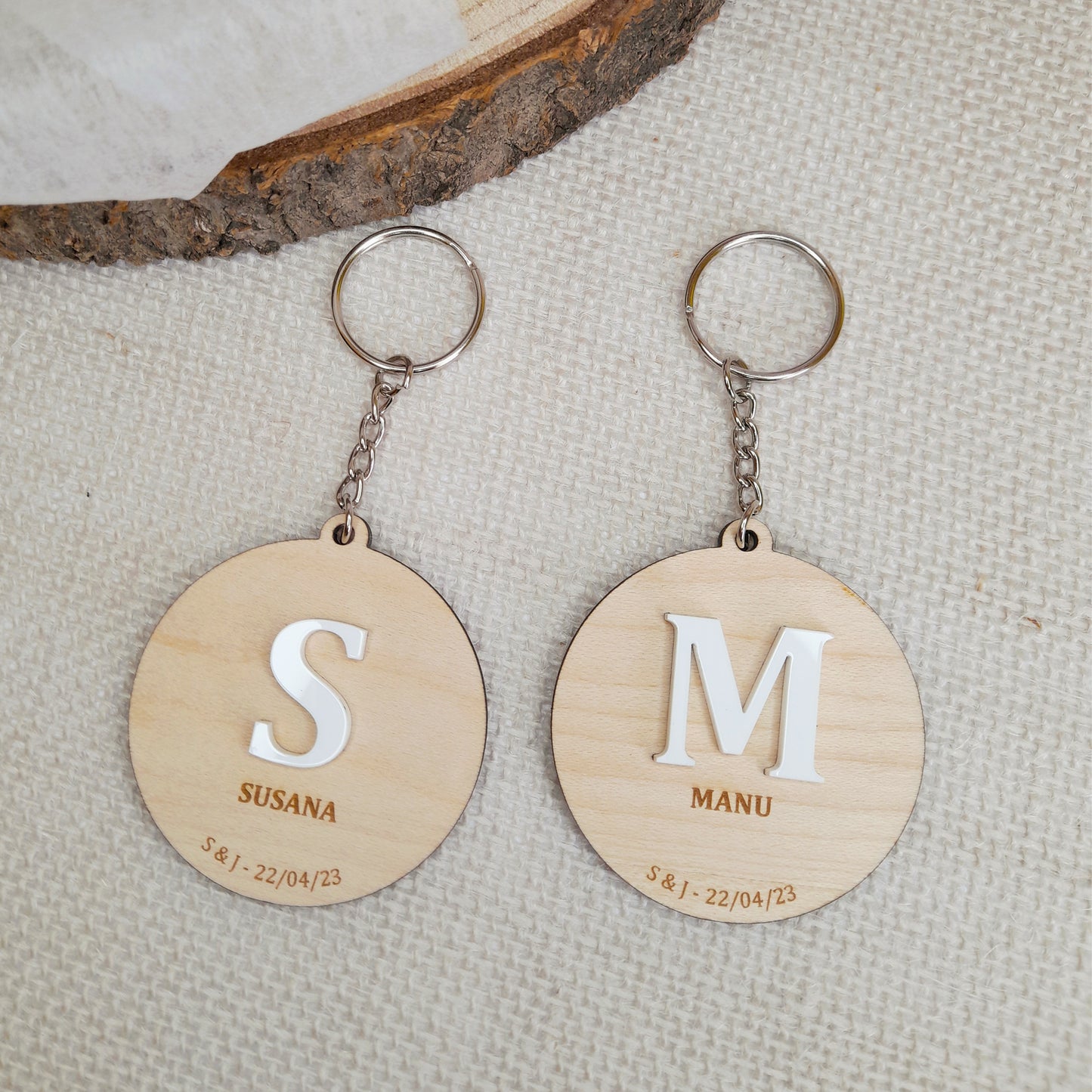 LLAVERO INICIAL Y NOMBRE