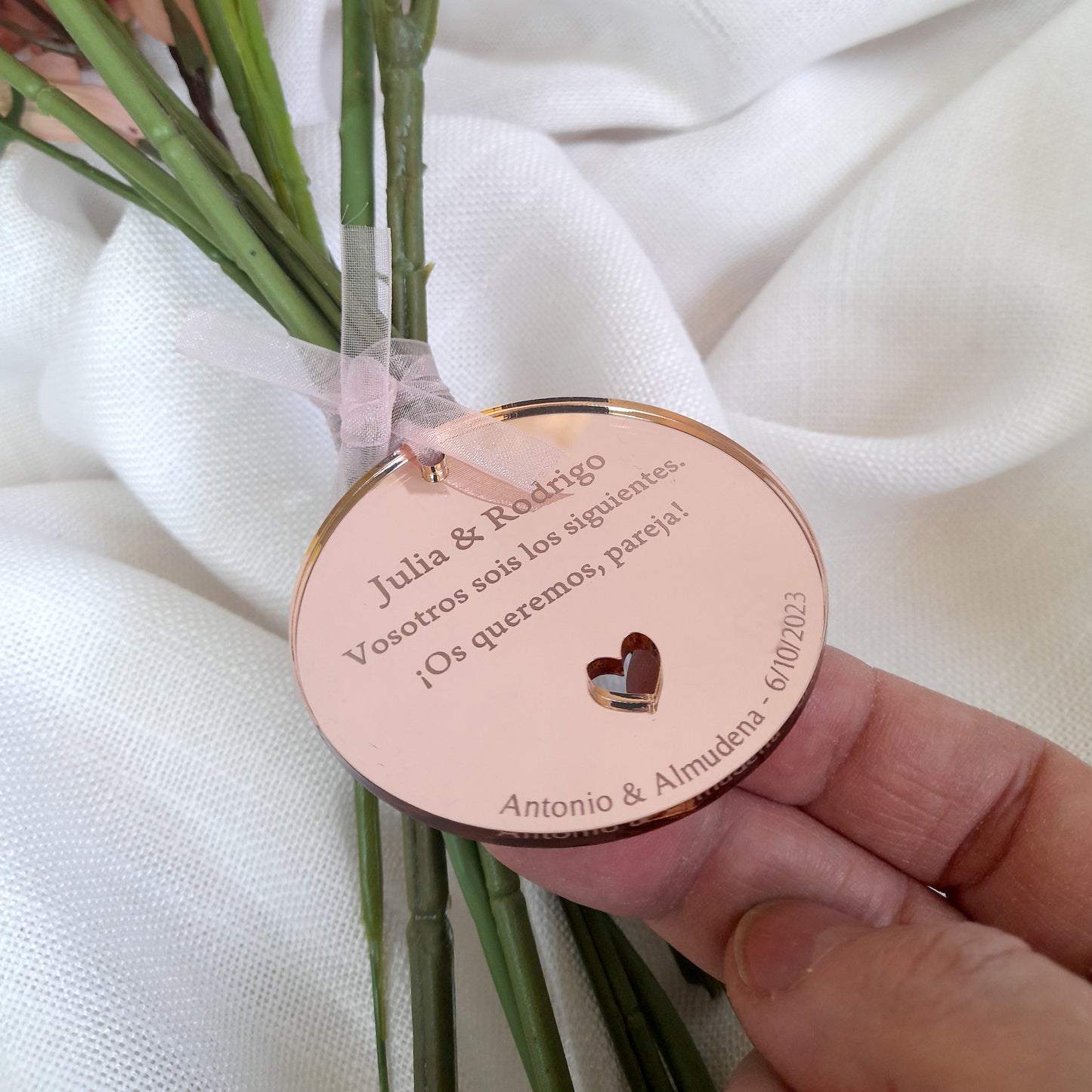 Medalla ramo de flores