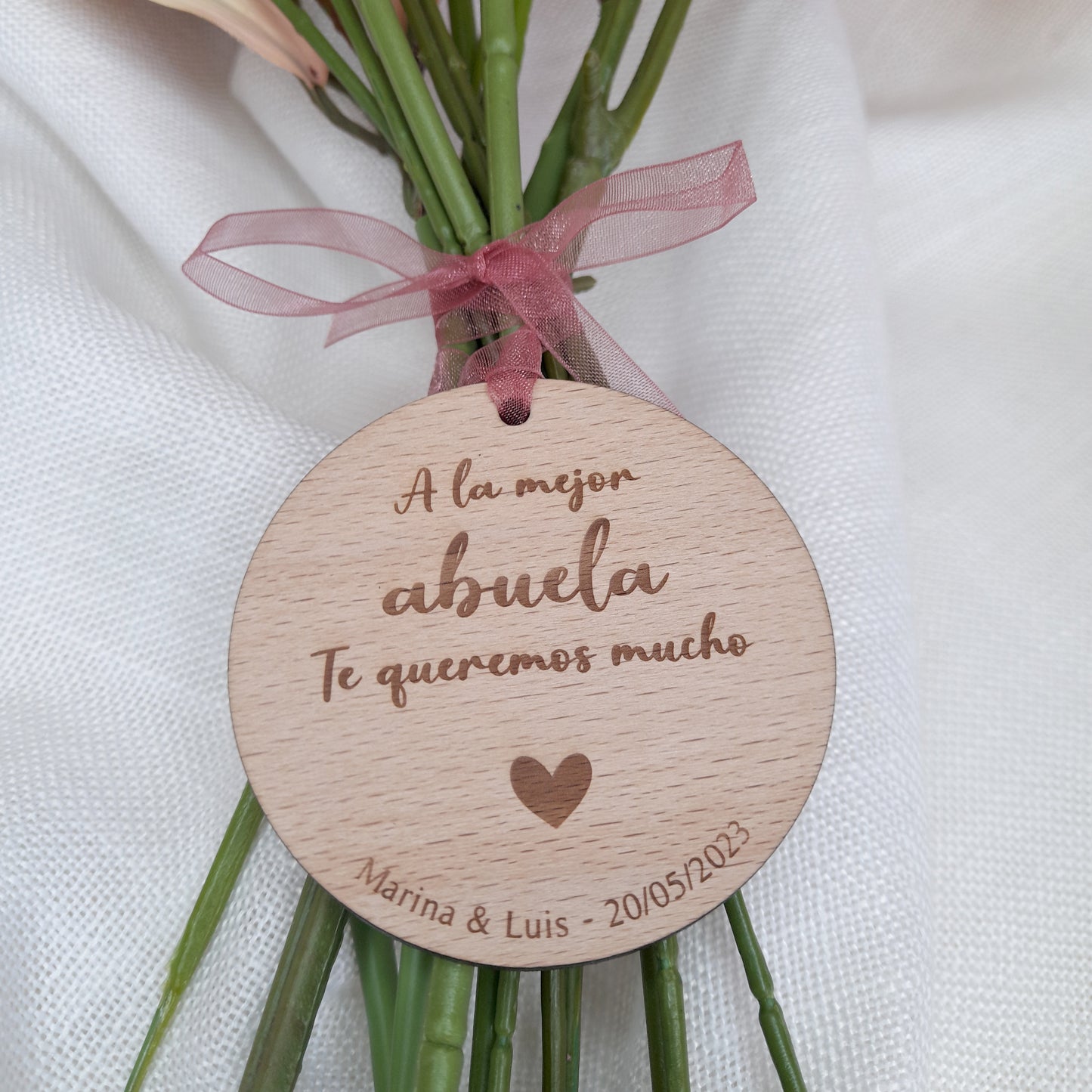 Medalla ramo de flores