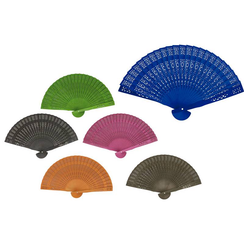 Abanicos de colores en bolsa de organza