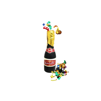 Cañón espirales en forma de botella de champagne