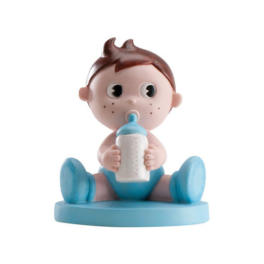Figura tarta bebé niño con biberón