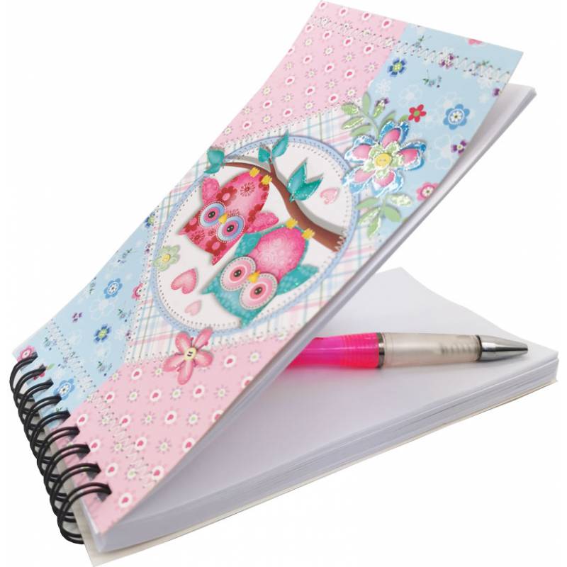 Libreta + bolígrafo búhos