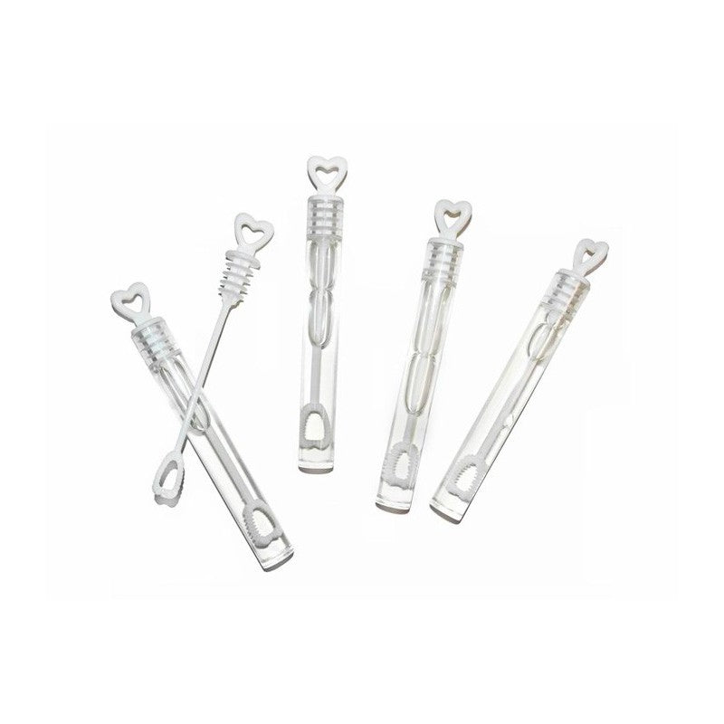 Pomperos de jabón con forma de corazones