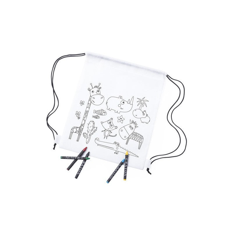 Mochila petate para colorear