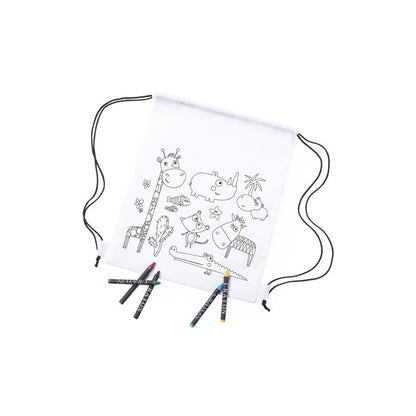 Mochila petate para colorear