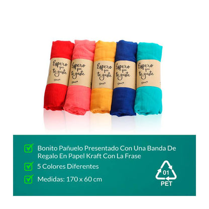Pañuelo con presentación kraft surtido