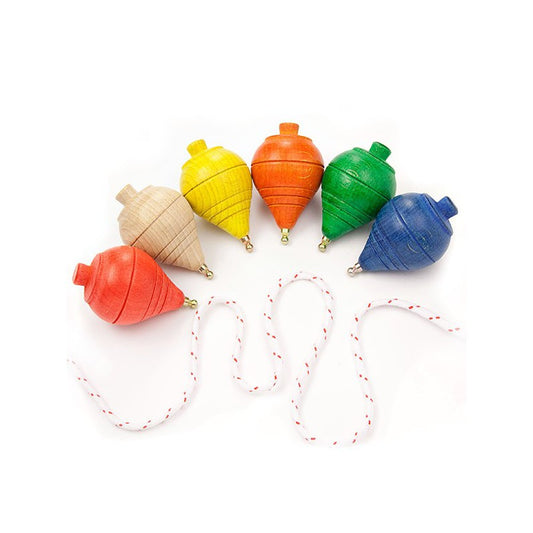 Peonza colores de madera