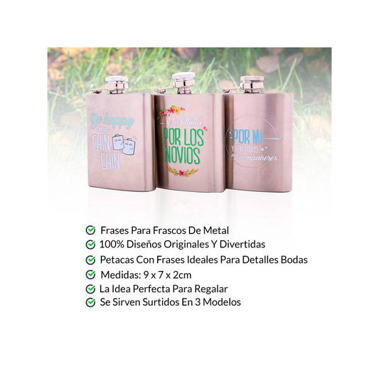 Petaca metal “Happy”