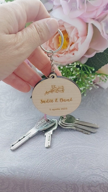 LLAVERO GRABADO A 2 CARAS (10 Unidades)