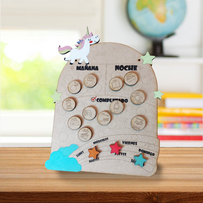 Tabla actividades Unicornio