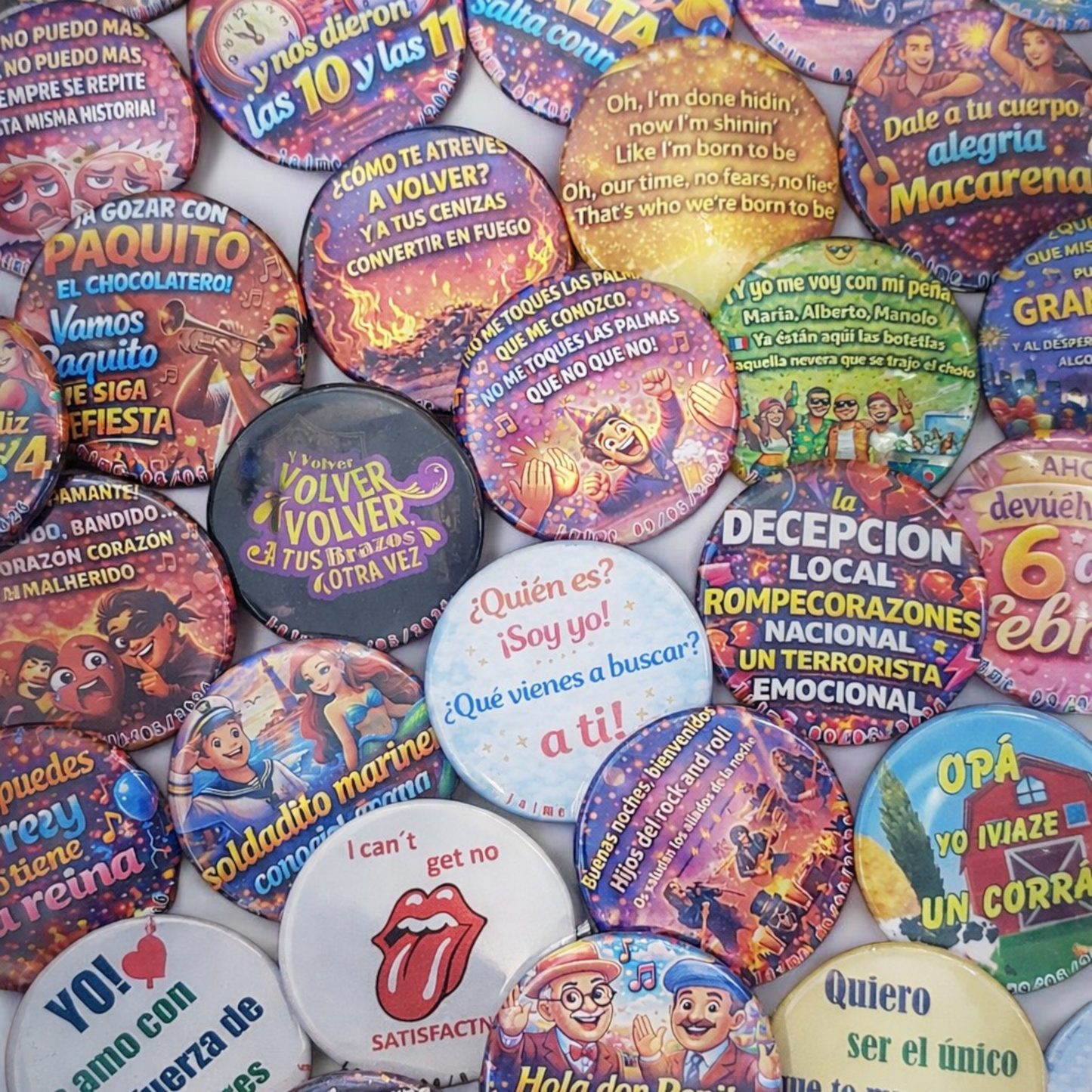 Pack chapas canciones