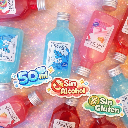 Mini licores de sabores sin alcohol