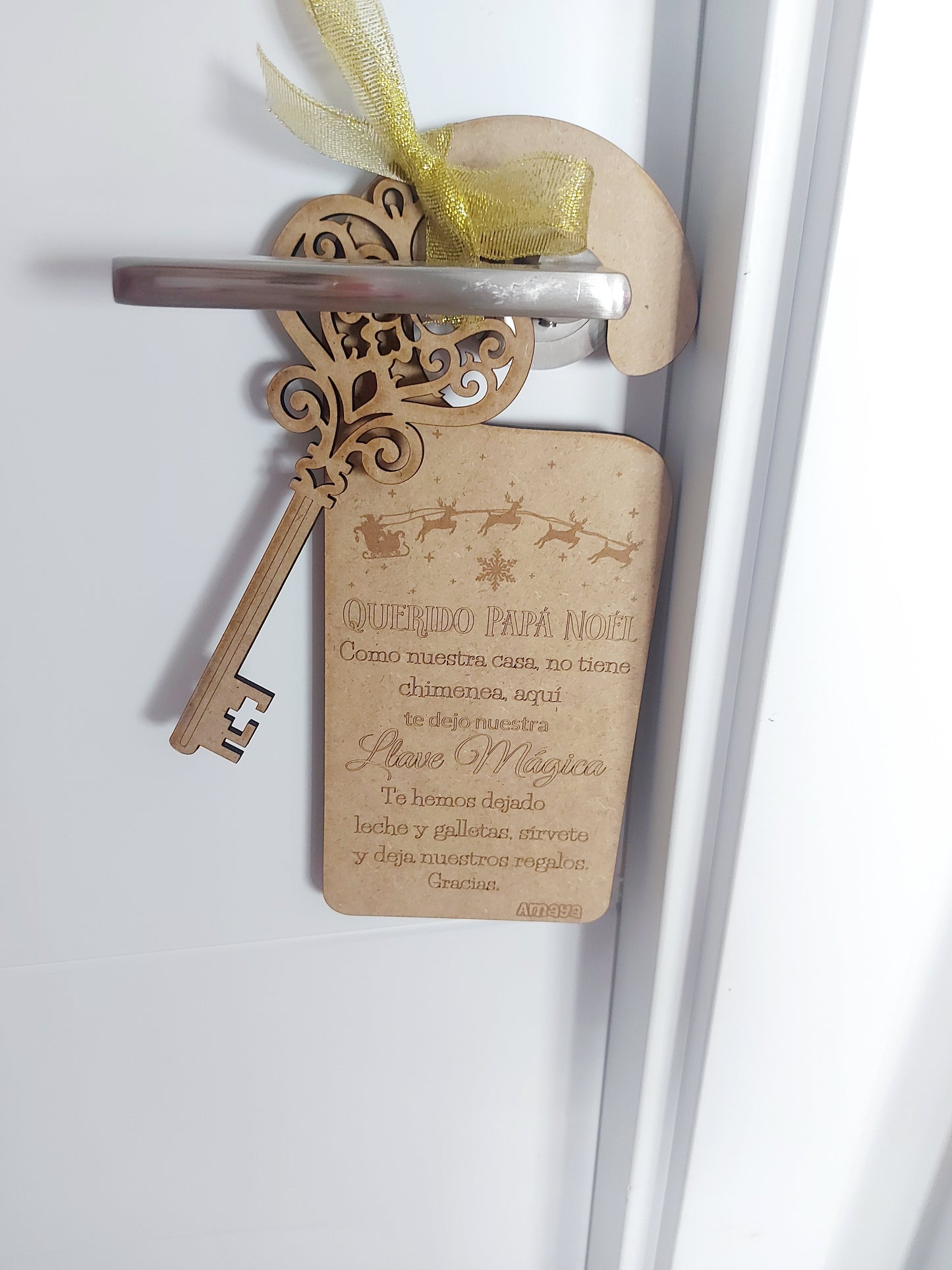 Colgador + llave mágica Papá Noél