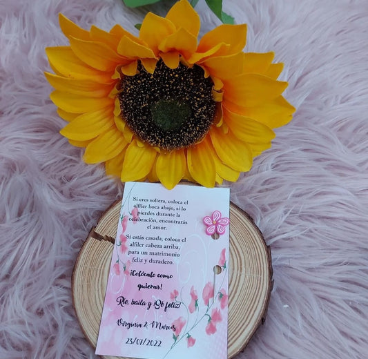 Tarjeta para presentación de alfileres