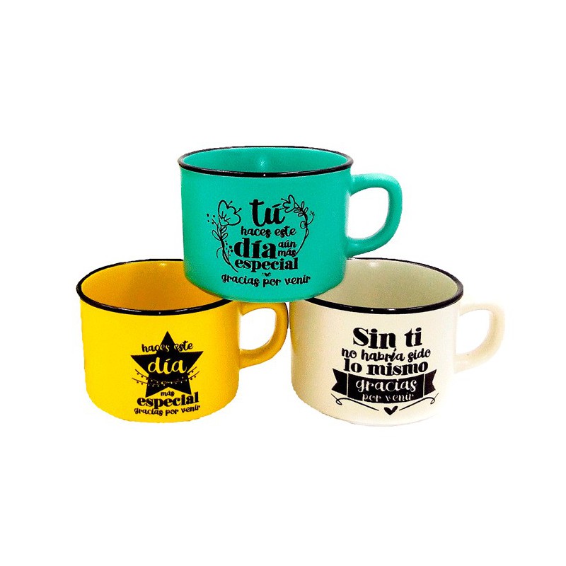 Taza "Gracias por venir"