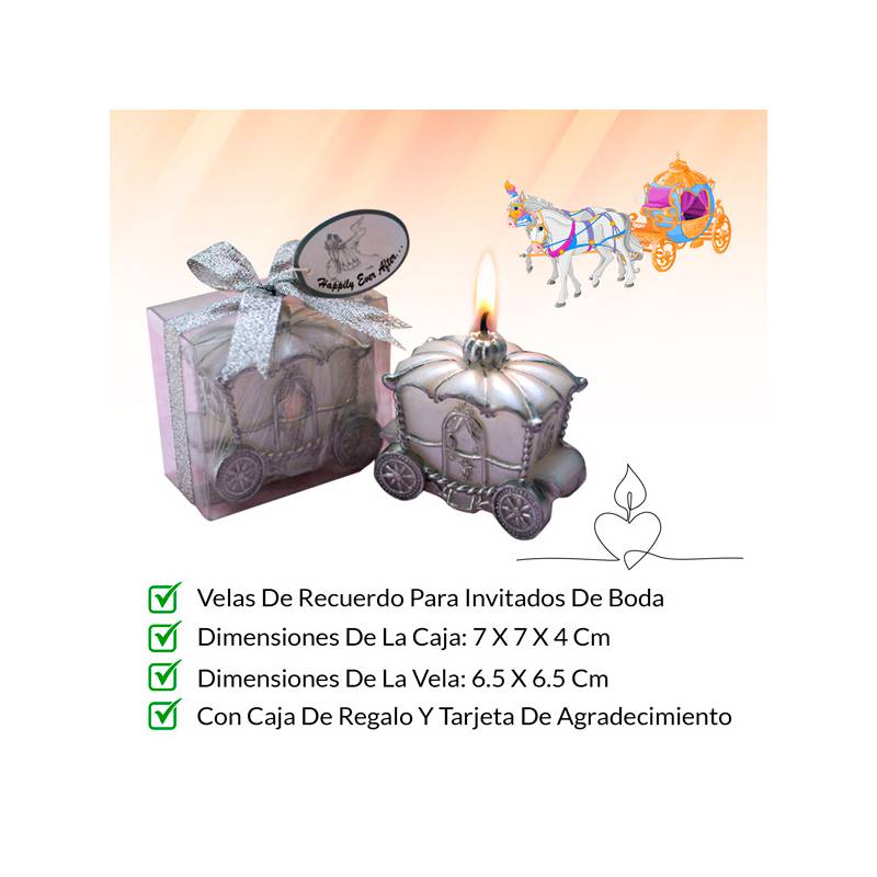 Vela "Carroza de cuento"