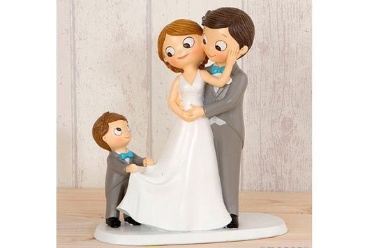 Figura de tarta novio & niño