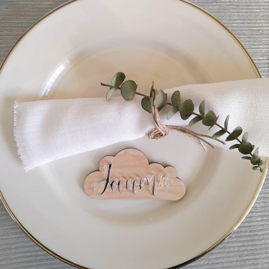 Marcasitio Forma De Nube + Nombre Espejo