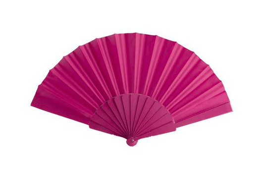 Abanico de tela PVC fucsia