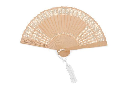 Abanico de madera sándalo