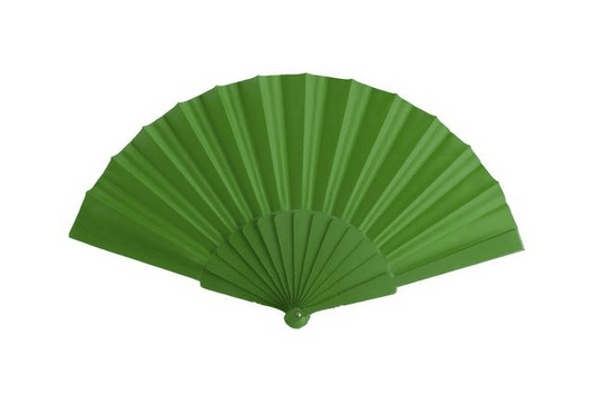 Abanico de tela PVC verde