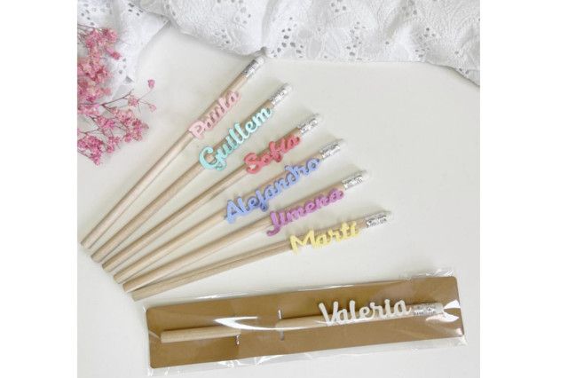 Lápiz con nombre en relieve (5 Unidades)