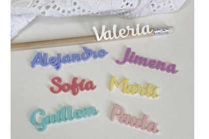 Lápiz con nombre en relieve (5 Unidades)